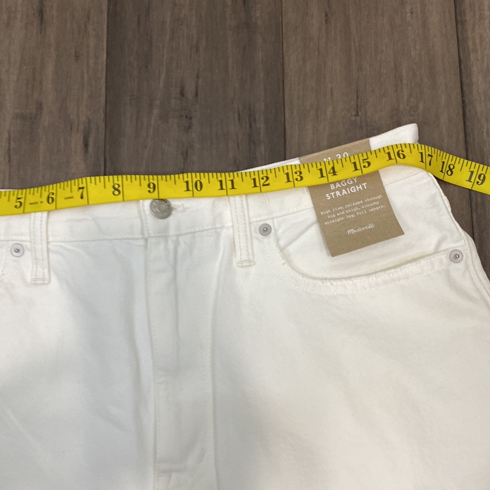 Madewell baggy straight white distressed - Picture 6 of 8